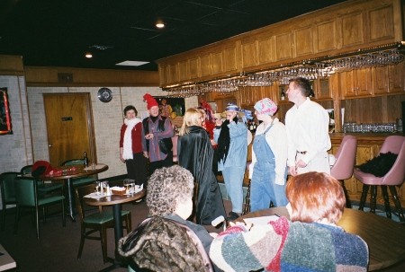 the cast, getting ready to take our bows