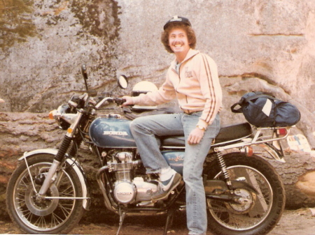 Carlos on 1st motorcycle 1979