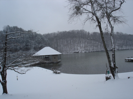 Back yard and Boathouse.....January weather