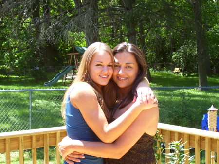 My daughter and I at my son's graduation June 2006