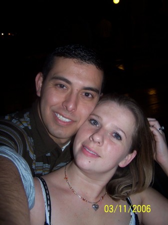 me and my wife in San Antonio on vacation