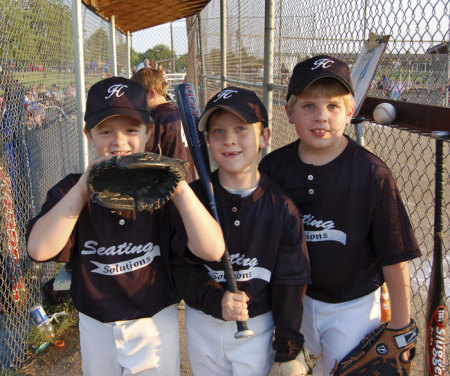 Isaac (middle) Baseball, June 2006