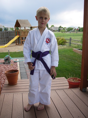 Chris in his karate gi