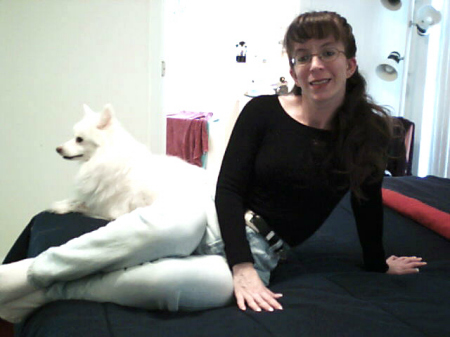 me and snowy at home