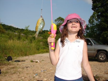 alexis's first catch of the day