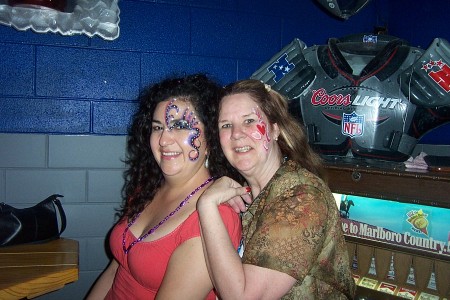 FACES PAINTED AND HAVING FUN AT THE PUB