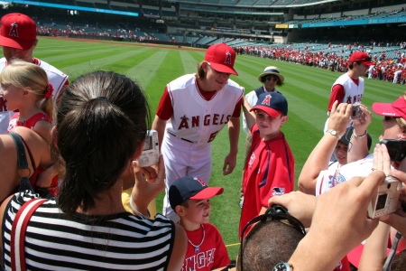 RJ (The Little Guy) and Jered Weaver