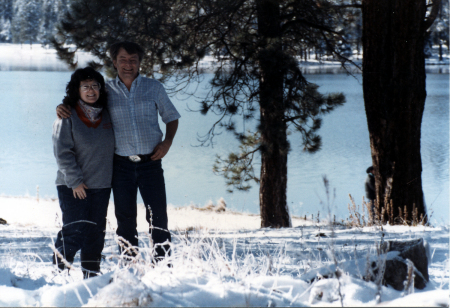 1984 Playing in snow in Hawley Lake AZ