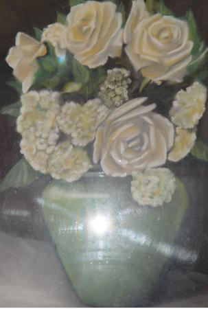 Pasel Roses in green