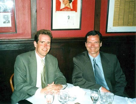 Greg and Shaun at Antoine's in New Orleans, 2000