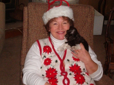 Sue at Christmastime