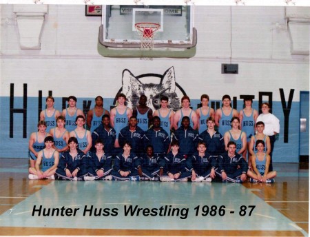 Hunter Huss Wrestling Team 1986-87
