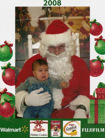 Kyle's First  Meeting With Santa Dec. 6, 2008