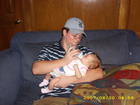 Caleigh and Uncle Jake (my youngest/JV senior '08)