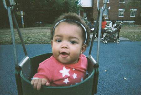 Kamaria "Bun" at the park swinging!!