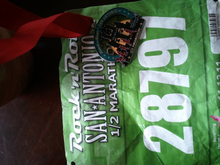 My number and my medal.