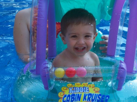 Brayden loves the water!