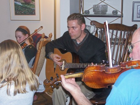 At a fiddle jam, November 2006