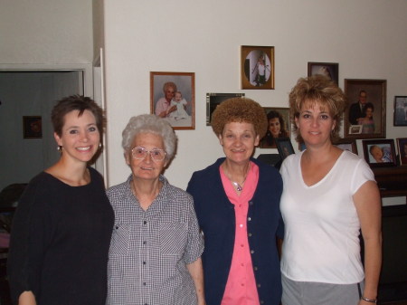 Grandma, Mom, Aunt Linda and Me