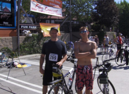 Arrowhead Triathlon with my son 2008