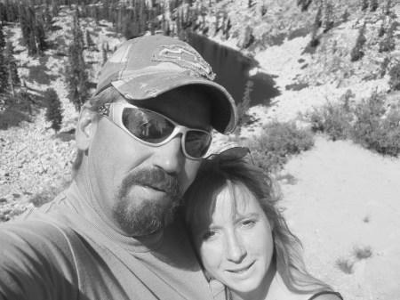 my husband and me at Star Lake