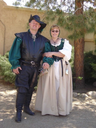 My husband Sonny and I at the Ren. Faire