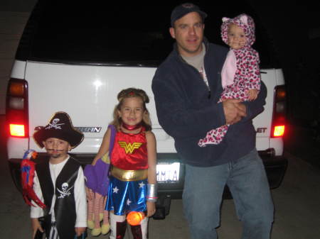 Dad and the little goblins Halloween 06.