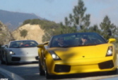 Driving Lambos through Angeles Crest Park