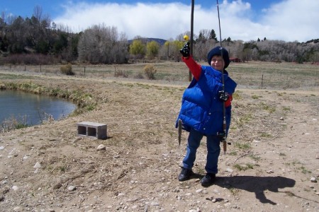 Evan caught his first fish!!  Apr 2006 in Colorad