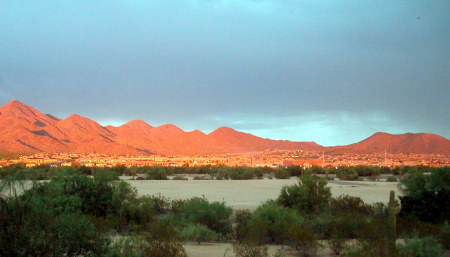 Backyard at Sunset