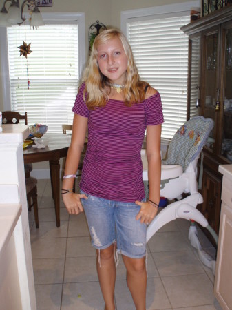 Stephanie, 1st day of 8th grade