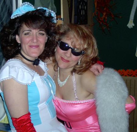 Trish and I (Meffy) as Alice & Marilyn