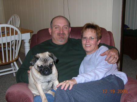 Me, Scotty and our "granddog" Lily!!