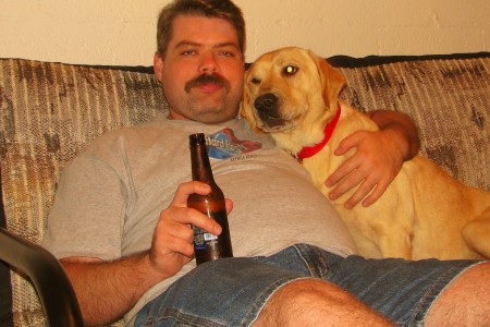 Hubby and hercules our lab.