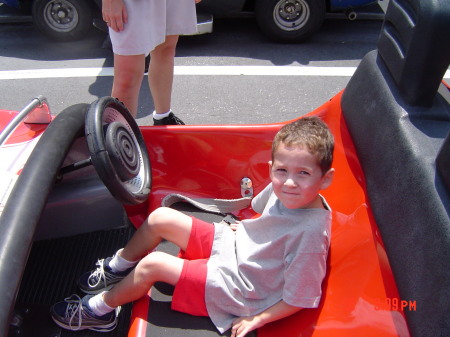 "C'mon, Mom, I can drive"....Dylan in Disney World