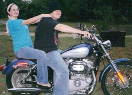 My kids on my Harley in 2006