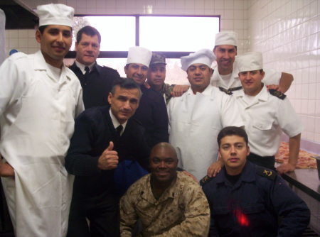 Everett with Chilean cooks in Chile.