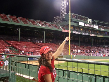 Holding Peskys Pole Fenway Park (Yes, we beat Tampa)