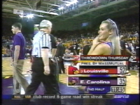 Rachel on Espn.  Cheering for East Carolina