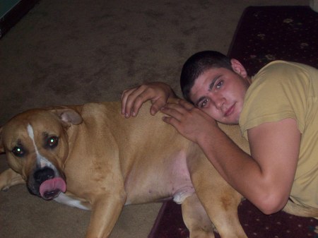 Garrett and my dog