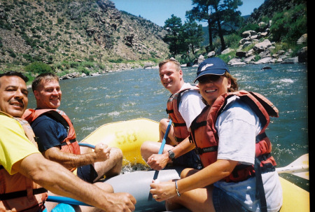 rafting in Colorado w/ husband & Brothers