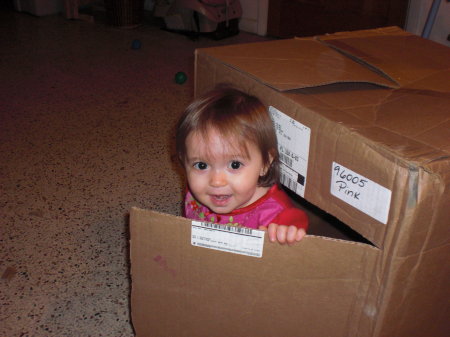 Anaya Playing with Box