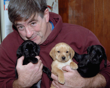 Me and the Pups, December 2006.