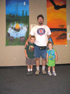 Me & the Kids at my Art Show.