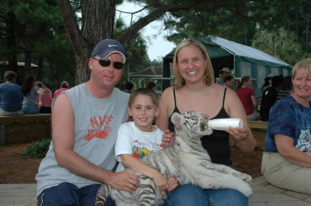 Chris, Mitchell and me with a baby tiger