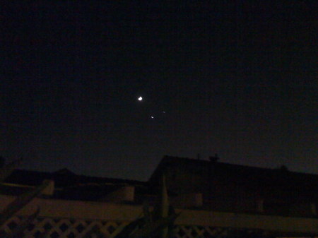Jupiter, Venus and the Moon