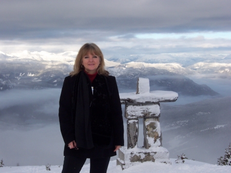 Donna on top of Whistler Mountain