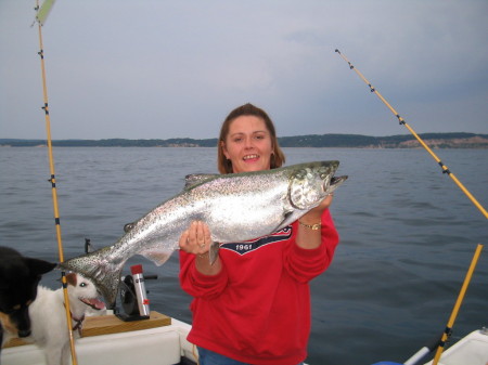 Fishing on Lake Michigan