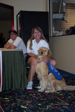 Cricket with Guide Dog Ambassador, Rose