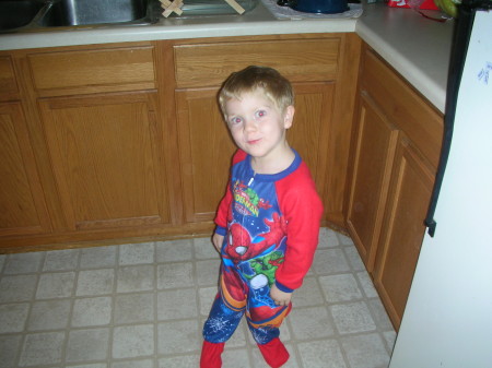 Aidan in the kitchen